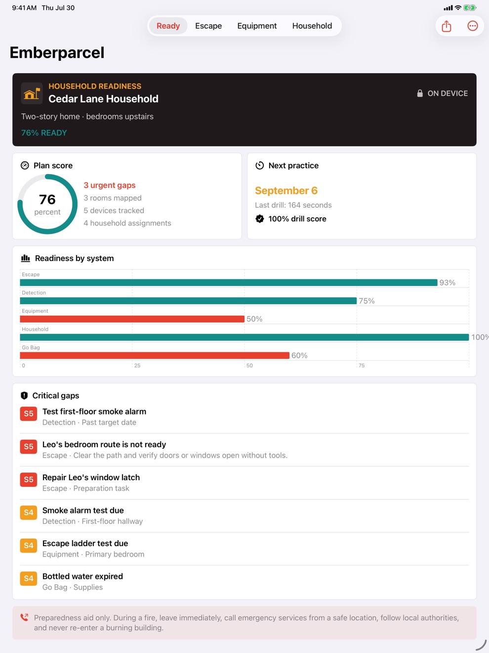 Emberparcel: Home Fire Plan screenshot 2