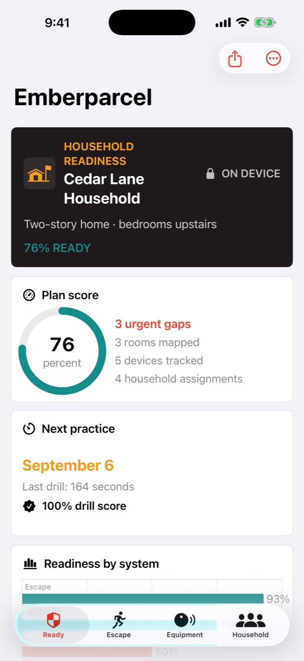 Emberparcel: Home Fire Plan screenshot 1
