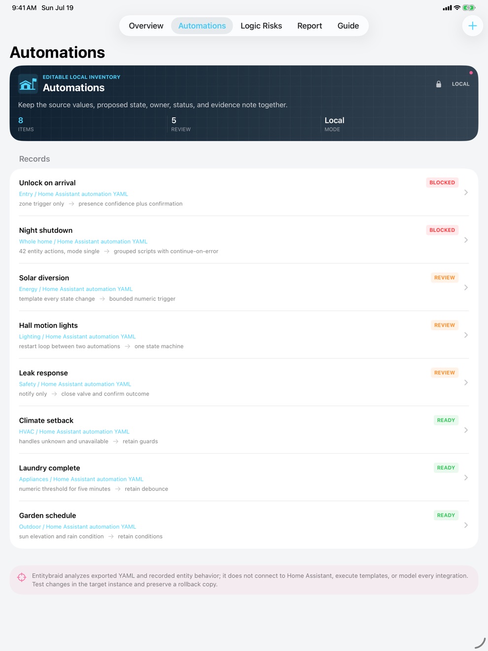 Entitybraid: Automation Audit screenshot 4