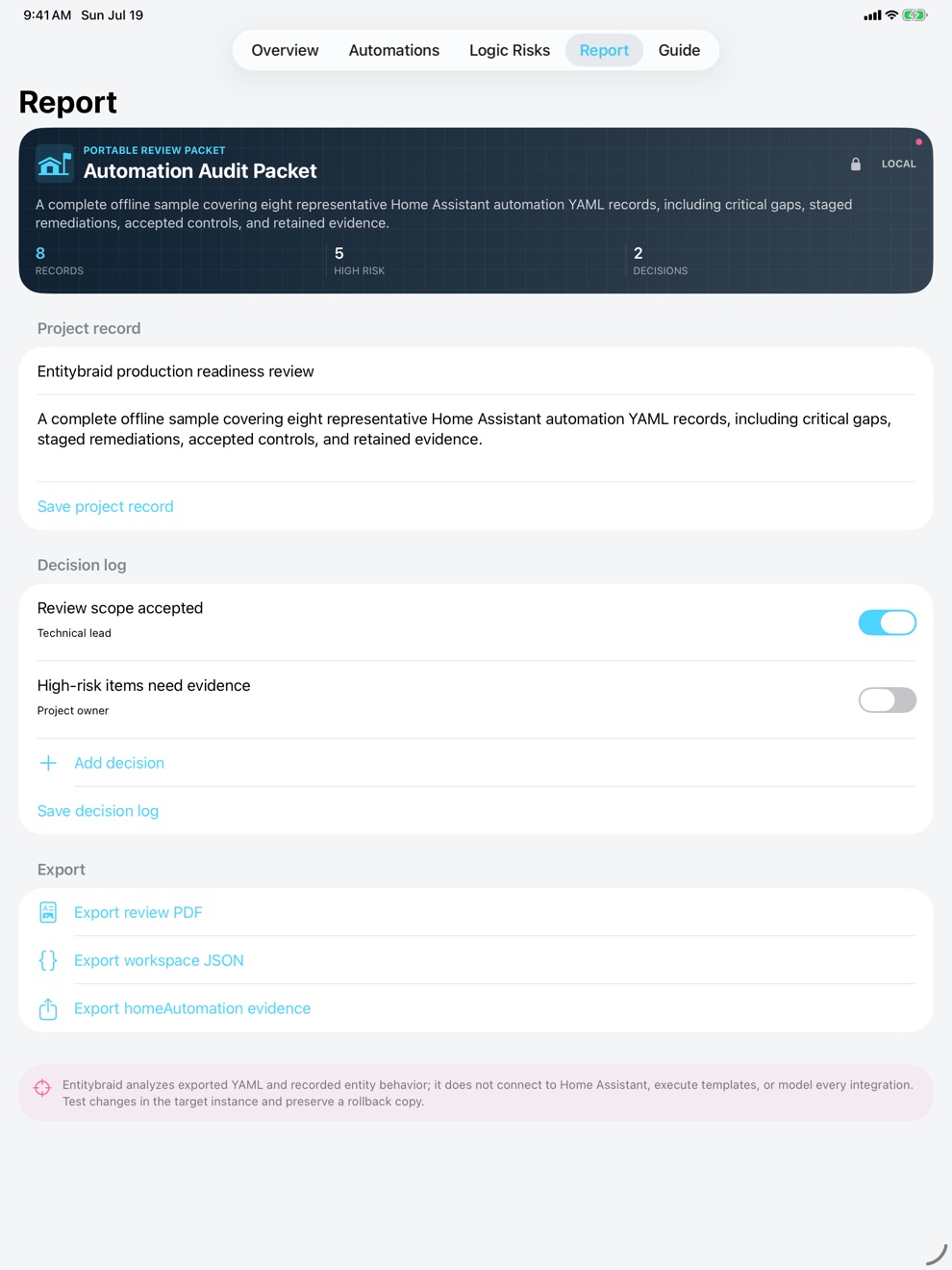 Entitybraid: Automation Audit screenshot 8