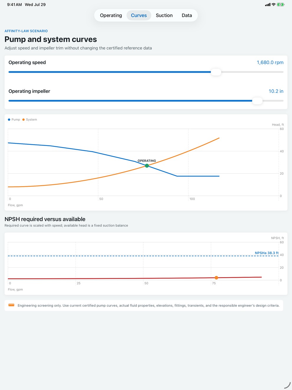 NPSHgraph: Pump Curves screenshot 4