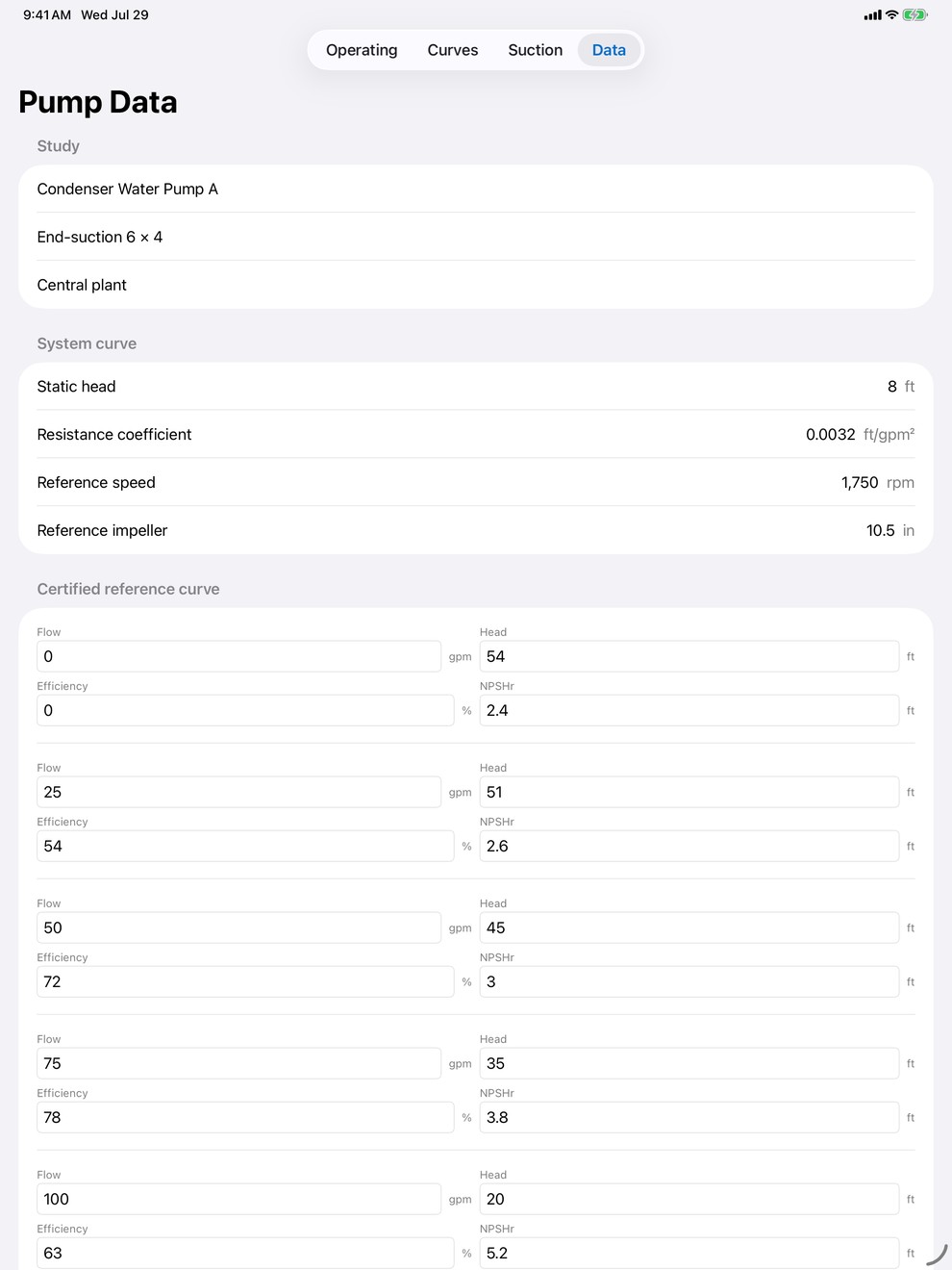 NPSHgraph: Pump Curves screenshot 8