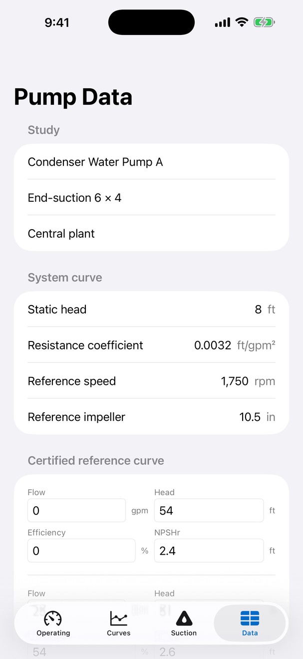 NPSHgraph: Pump Curves screenshot 7